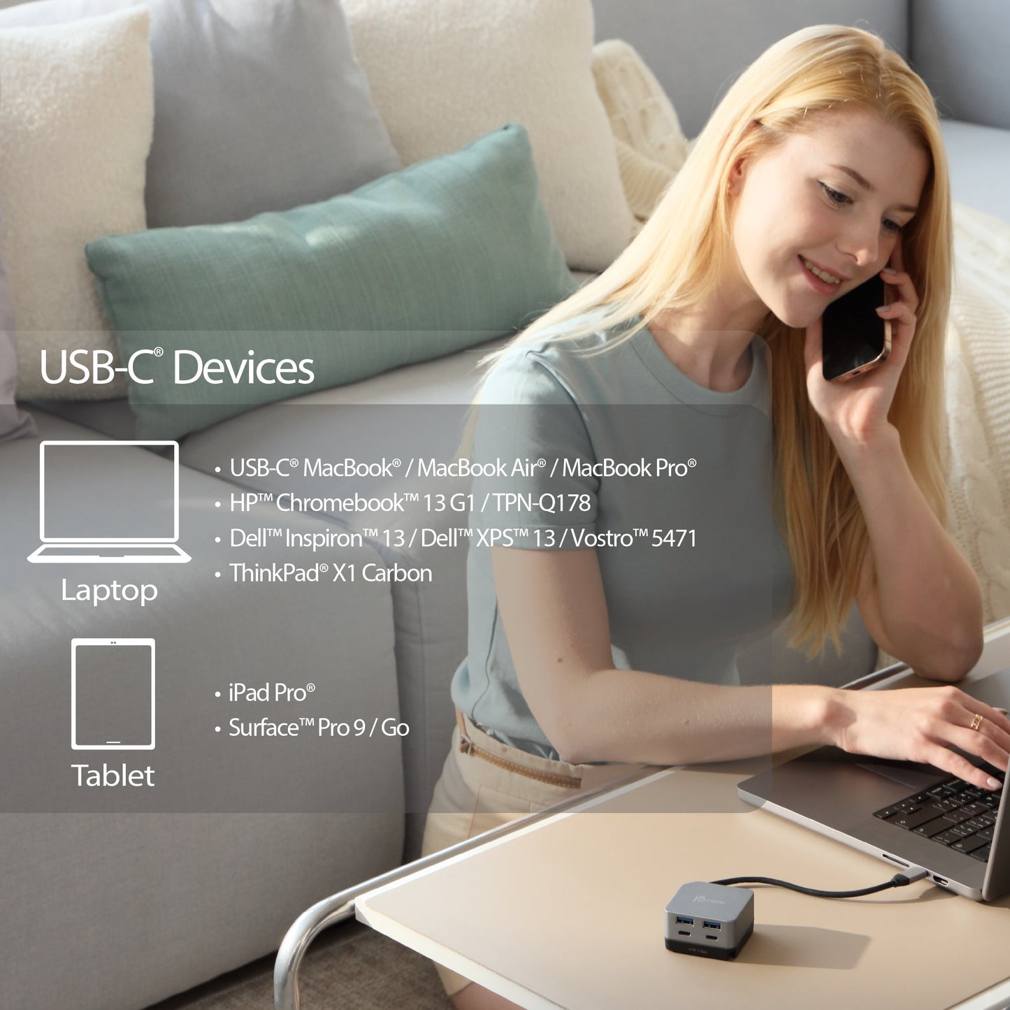 J5create Flexible Ports USB-C 4K144 HDMI Hub - Cube Plus 6 in 1 - JCD361