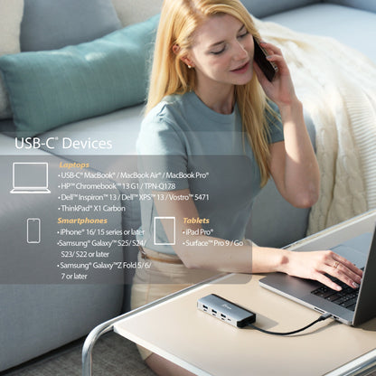J5create Flexible Ports USB-C 4K144 HDMI Hub - Slim 8 in 1 - JCD362