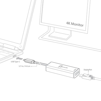 J5create USB Type-C to 4K DisplayPort Adapter - JCA140