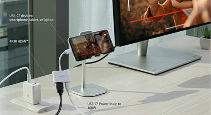 J5create USB-C to 4K HDMI Adapter with Power Delivery - JCA152