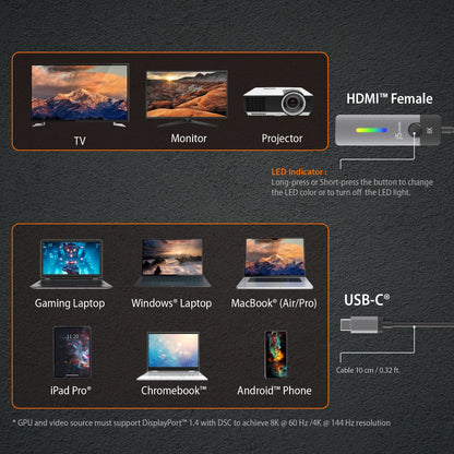 J5create USB-C to HDMI 2.1 8K Adapter - JCA157