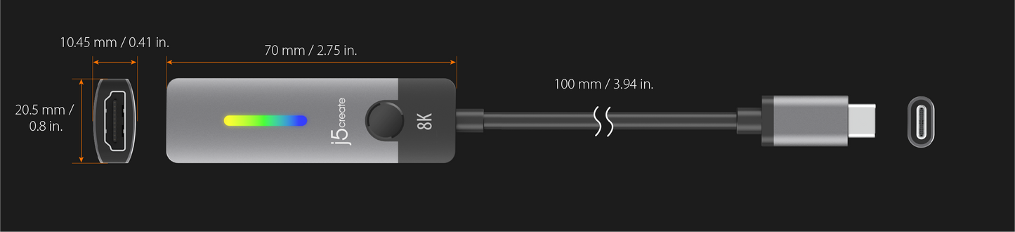 J5create USB-C to HDMI 2.1 8K Adapter - JCA157