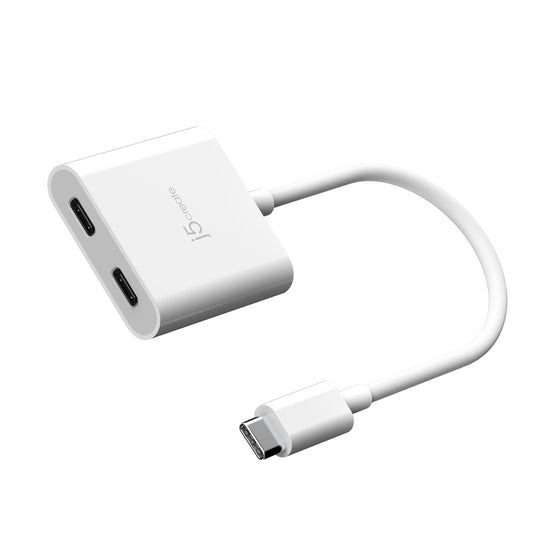 J5create USB-C to Dual USB-C with Video or Power Delivery - JCA164