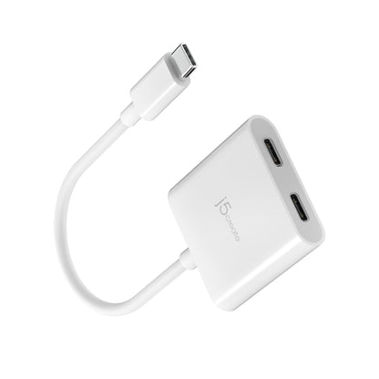 J5create USB-C to Dual USB-C with Video or Power Delivery - JCA164