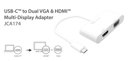 J5create USB-C to VGA & HDMI Adapter - JCA174