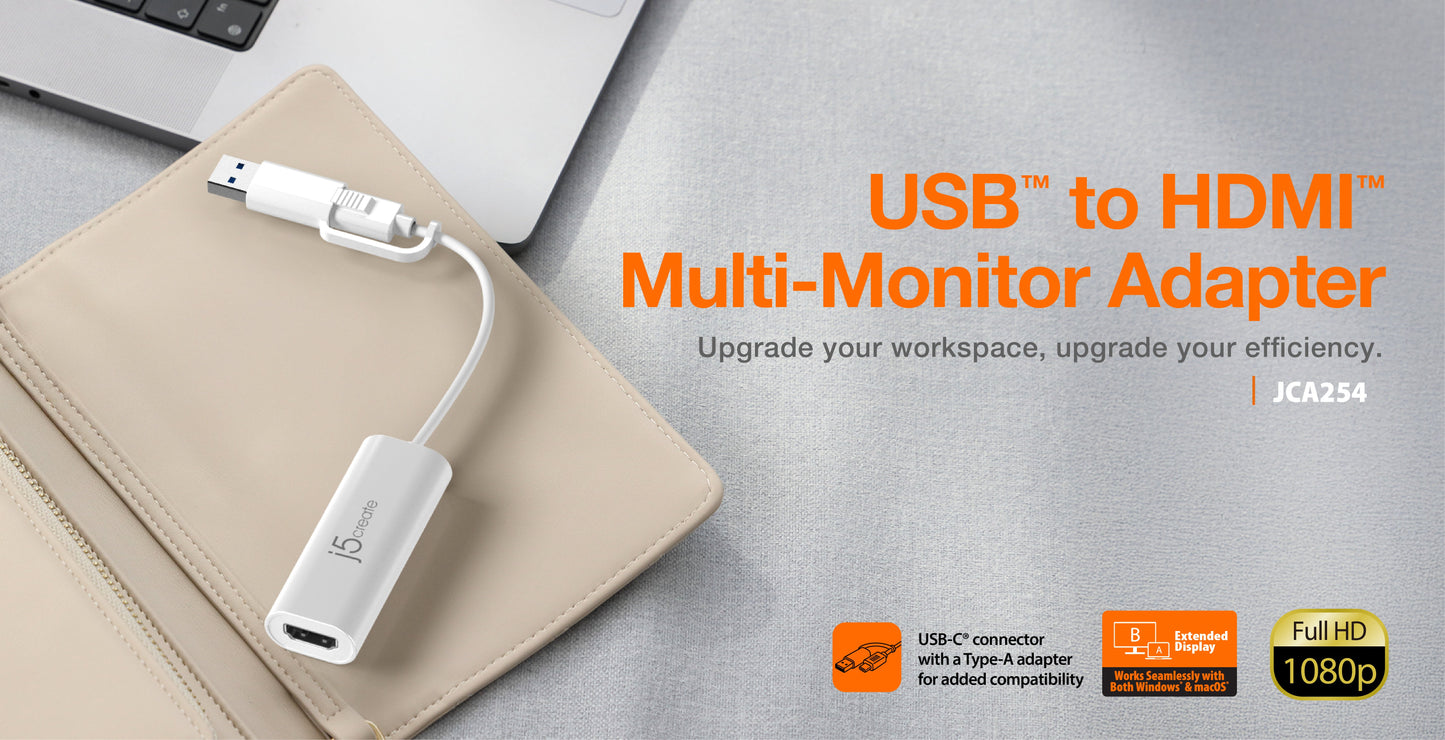 J5create USB to HDMI Multi-Monitor Adapter - JCA254