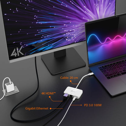 J5create USB-C to 4K HDMI Ethernet Adapter - JCA351