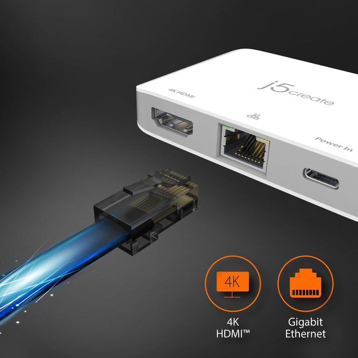 J5create USB-C to 4K HDMI Ethernet Adapter - JCA351