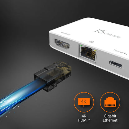 J5create USB-C to 4K HDMI Ethernet Adapter - JCA351