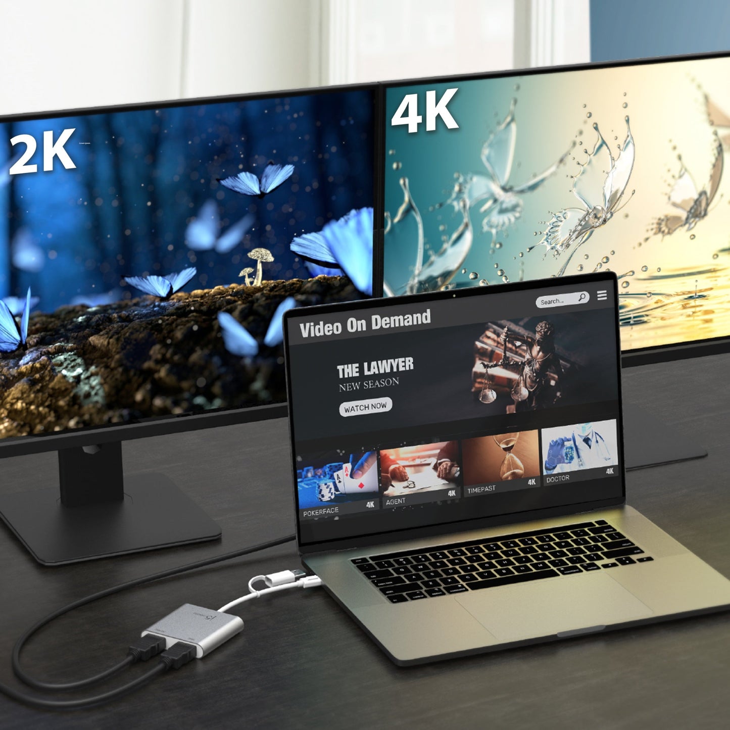 J5create USB-C to Dual HDMI Multi-Monitor Adapter - JCA365