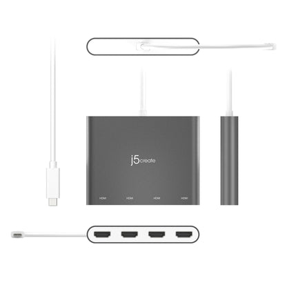 J5create USB-C to 4-Port HDMI Multi-Monitor Adapter - JCA366
