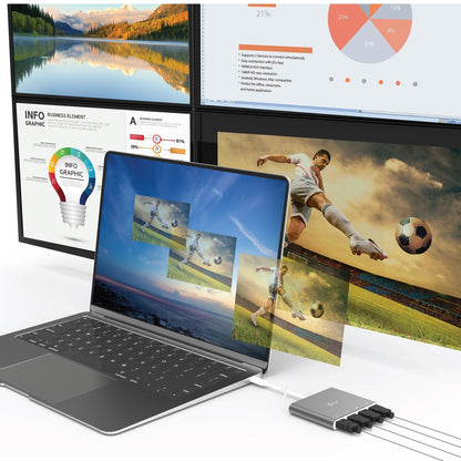 J5create USB-C to 4-Port HDMI Multi-Monitor Adapter - JCA366