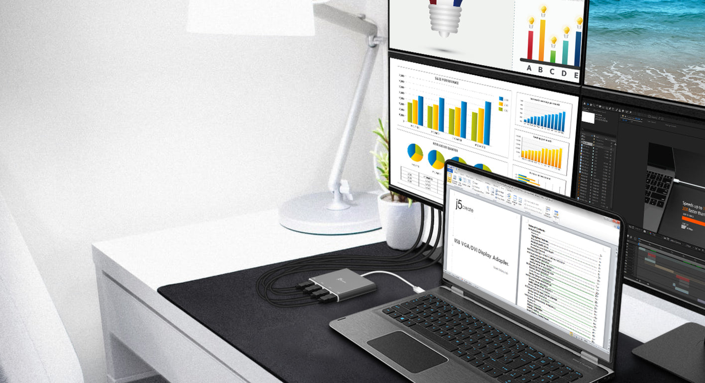 J5create USB-C to 4-Port HDMI Multi-Monitor Adapter - JCA366