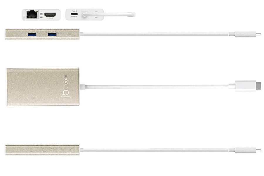J5create USB-C to HDMI, Ethernet, 2 x USB Type- A and USB-C Hub - JCA374