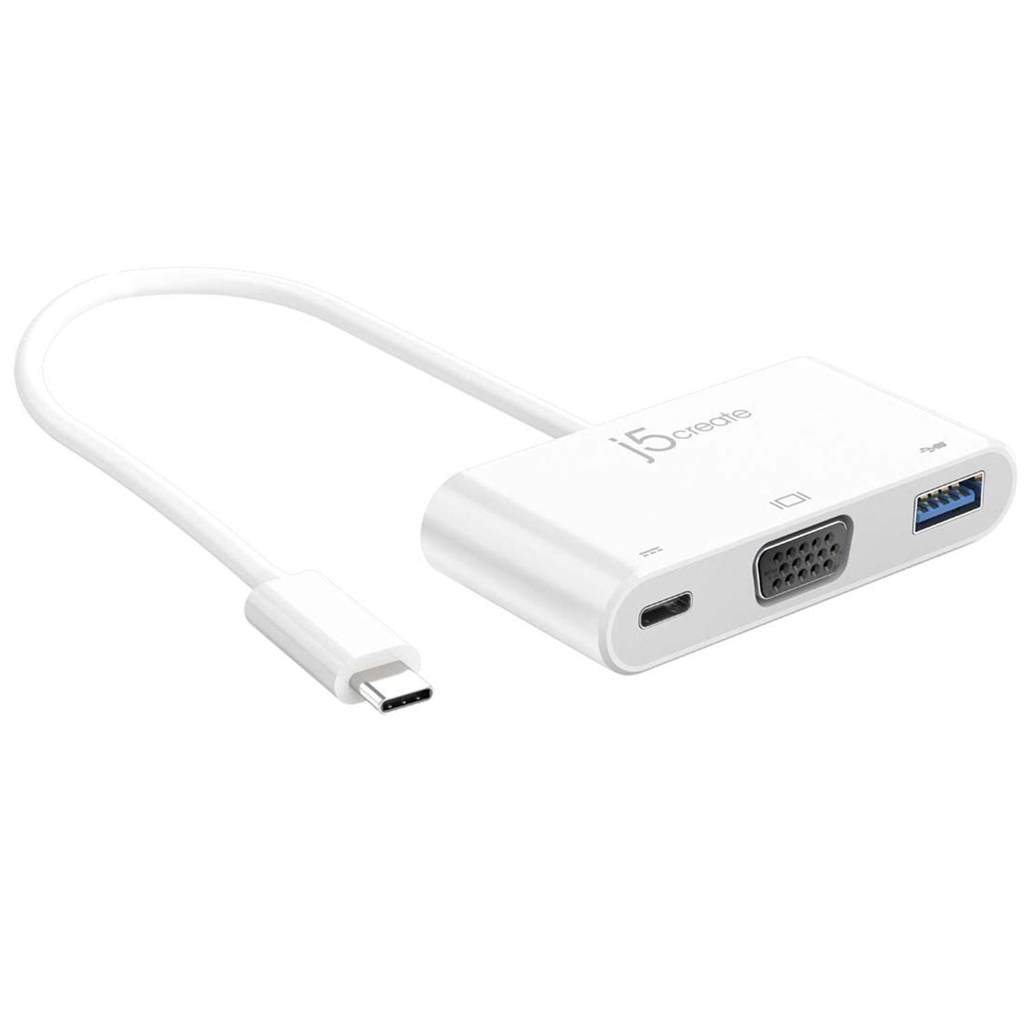 J5create USB-C to VGA & USB 3.0 with Power Delivery Adapter - JCA378