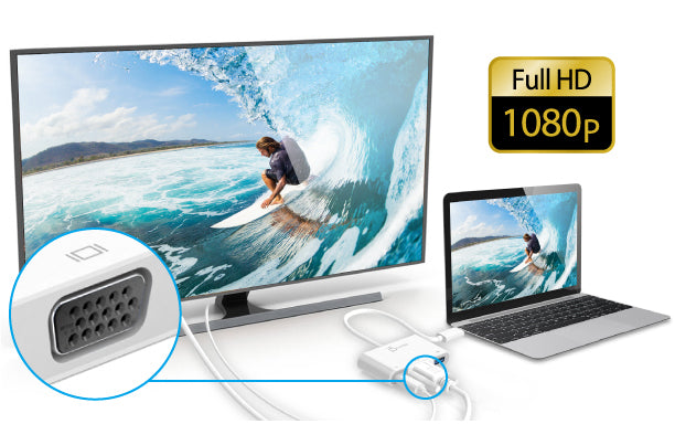 J5create USB-C to VGA & USB 3.0 with Power Delivery Adapter - JCA378