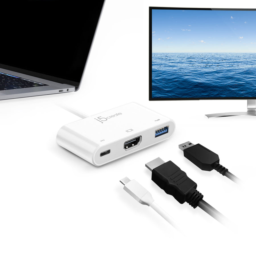 J5create USB-C to VGA & USB 3.0 with Power Delivery Adapter - JCA379