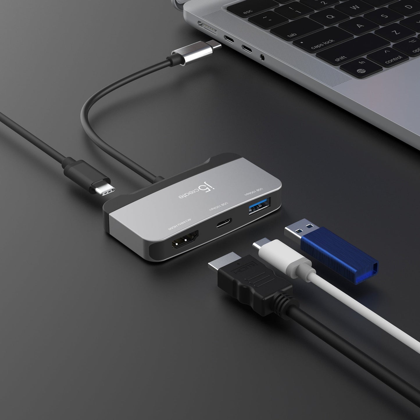 J5create USB-C® to USB 10Gbps & HDMI 4K144Hz Adapter - JCA399G