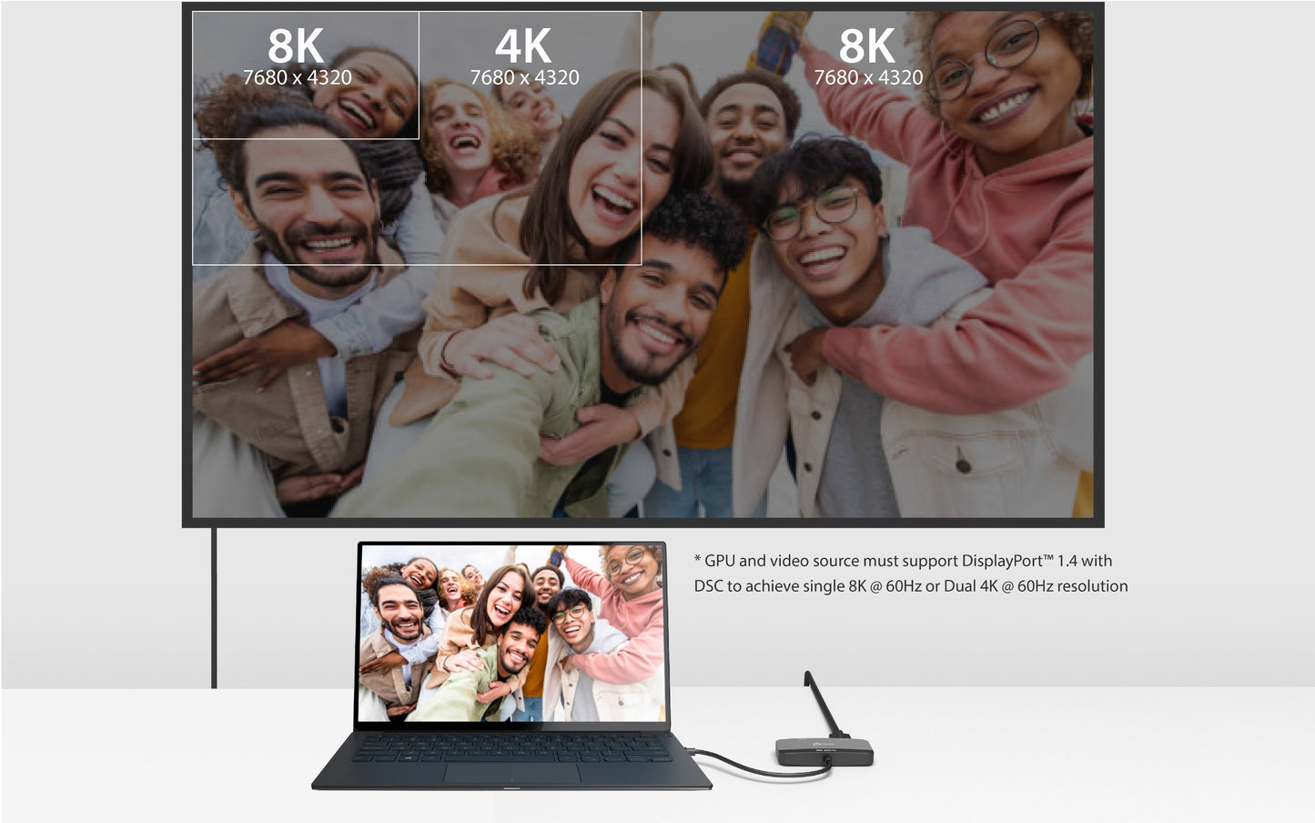 J5create 8K USB-C to Dual HDMI Display Adapter - JCA465