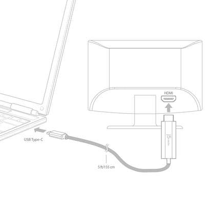 J5create USB-C to 4K HDMI Cable - JCC153
