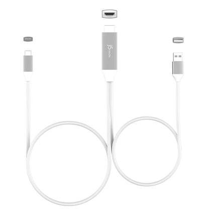 J5create USB-C to 4K HDMI Cable With USB Type-A 5V Pass-Through - JCC154G