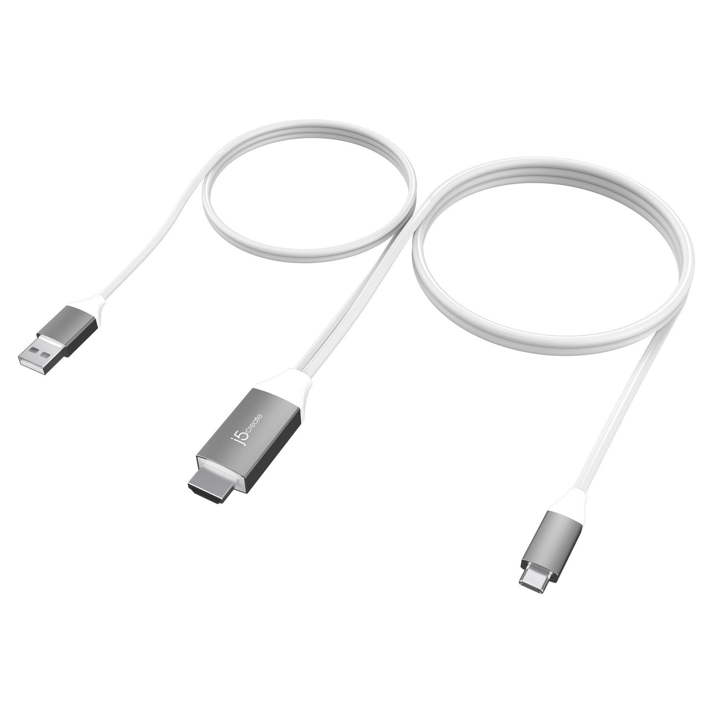J5create USB-C to 4K HDMI Cable With USB Type-A 5V Pass-Through - JCC154G