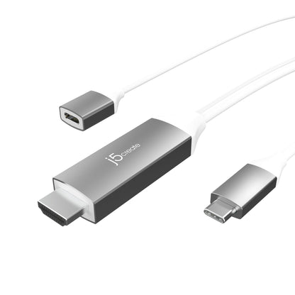 J5create USB-C to 4K HDMI Cable With PD100W Pass-Through - JCC155G