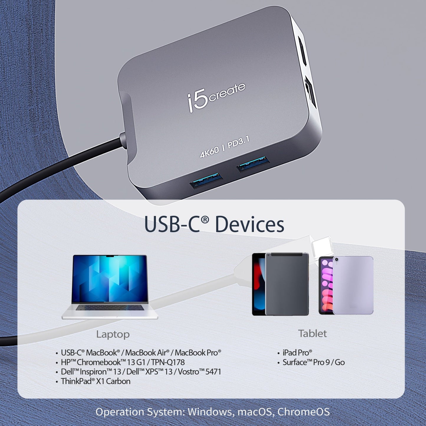 J5create 4K60 Elite USB-C Travel Adapter - JCD3191