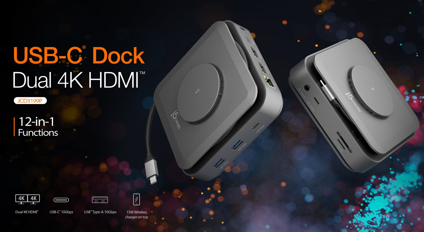 J5create USB-C Dock Dual 4K HDMI - JCD3199