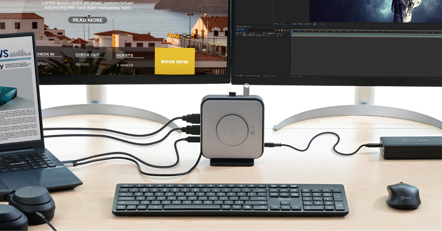J5create USB-C Dock Dual 4K HDMI - JCD3199