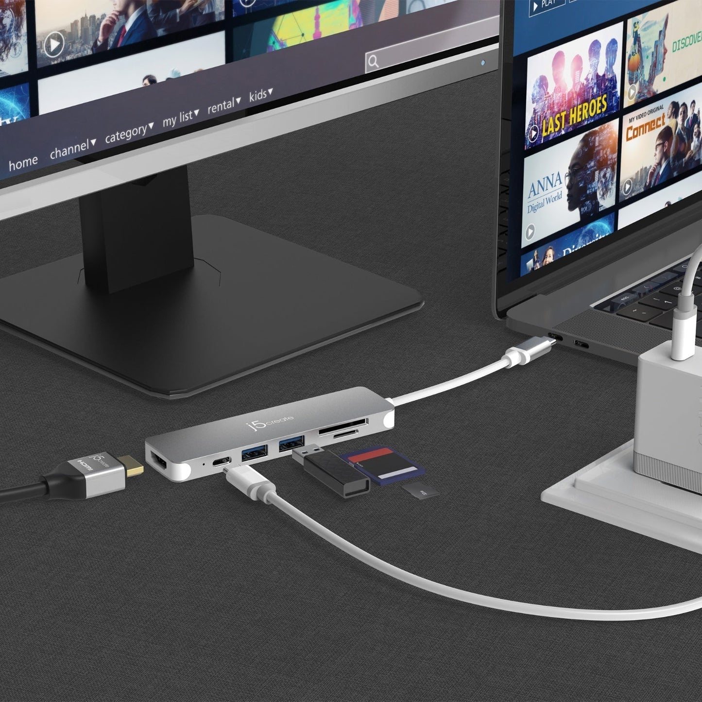 J5create USB-C to 4K HDMI Multi-Port Hub - JCD353