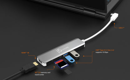 J5create USB-C 3.1 SuperSpeed+ Multi-Adapter - JCD372