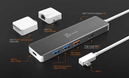 J5create USB-C Modular Multi-Adapter with 2 Kits - JCD375