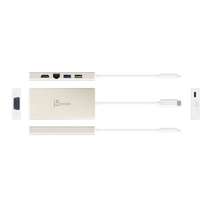 J5create USB-C Multiport Adapter with Power Delivery - JCD376
