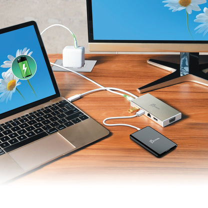 J5create USB-C Multiport Adapter with Power Delivery - JCD376