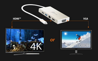 J5create USB-C Multiport Adapter with Power Delivery - JCD376