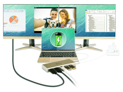 J5create USB Type-C Dual HDMI Mini Dock-Ethernet/ USB 3.1 HUB / PD2.0 - JCD381