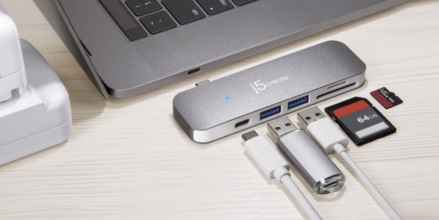 J5create USB-C ULTRADRIVE MINIDOCK 6-in-1 functions - JCD388