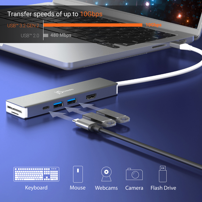 J5create 4K60 Elite USB-C 10Gbps Multi-Adapter - JCD390