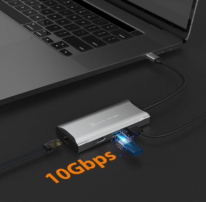 J5create 4K60 Elite USB-C 10Gbps Travel Dock - JCD392