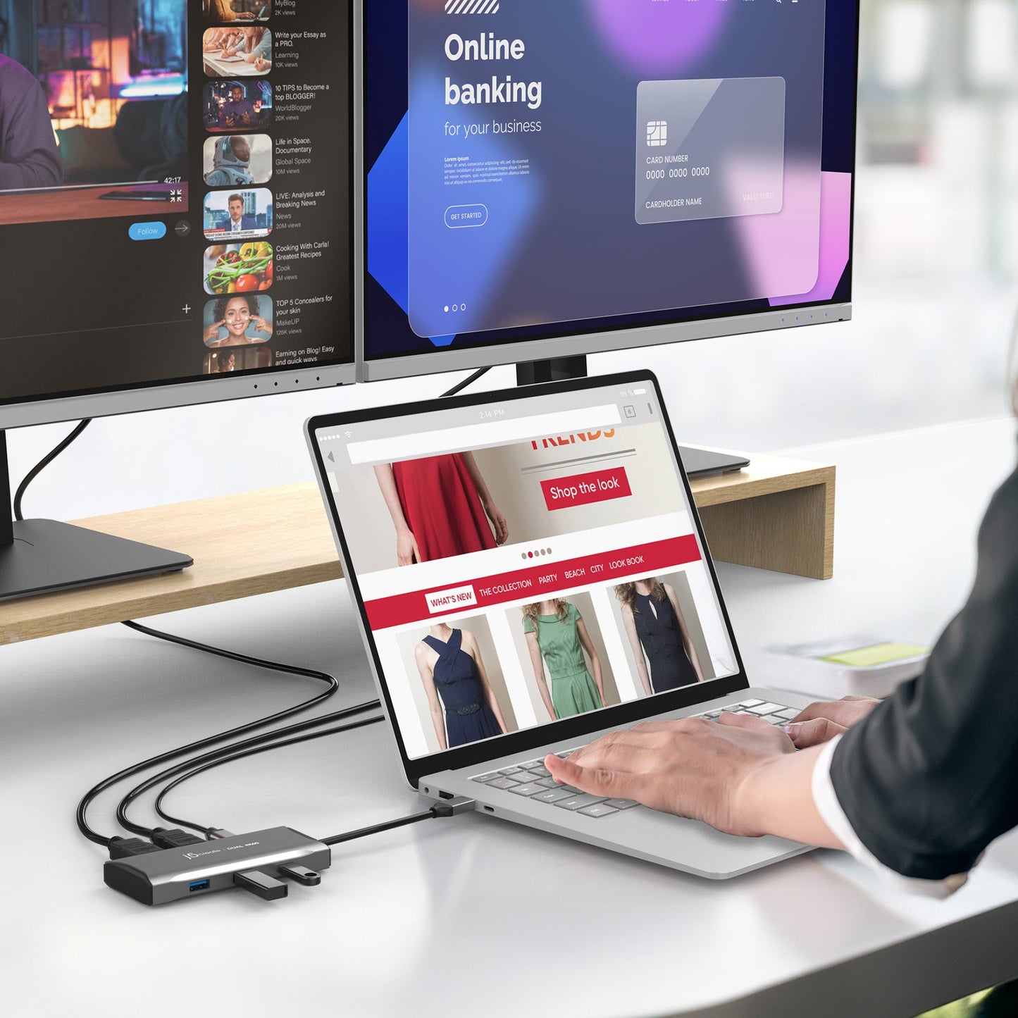 J5create USB-C Dual HDMI 4K60 Mini Dock - JCD396
