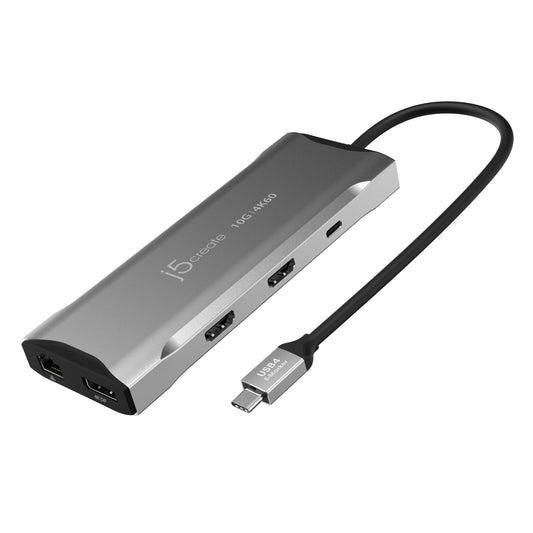 J5create 4K60 Elite USB-C Triple-Monitor 10Gbps Mini Dock - JCD397