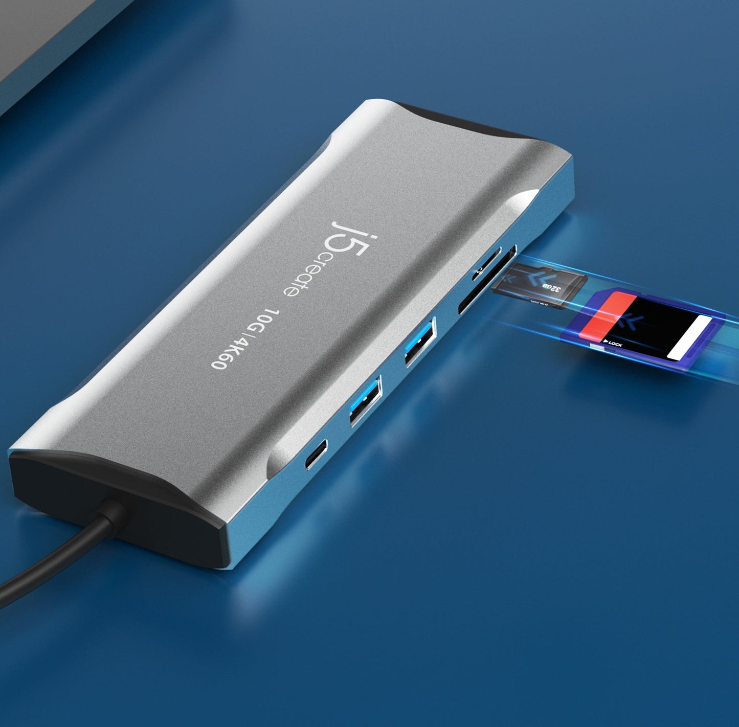 J5create 4K60 Elite USB-C Triple-Monitor 10Gbps Mini Dock - JCD397