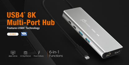 J5create USB4 8K Multi-Port Hub - JCD403