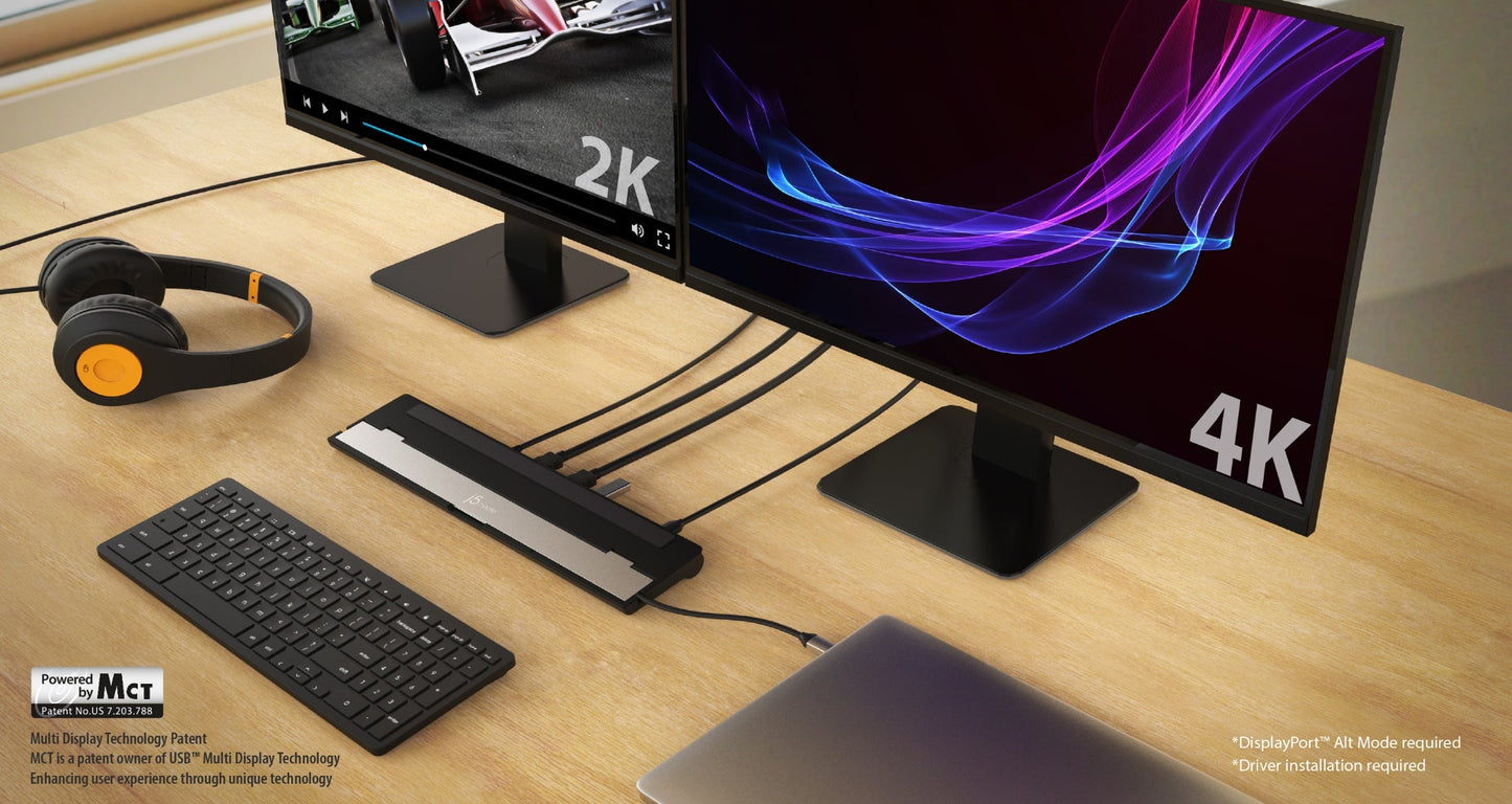 J5create USB-C Dual HDMI Docking Station - JCD542