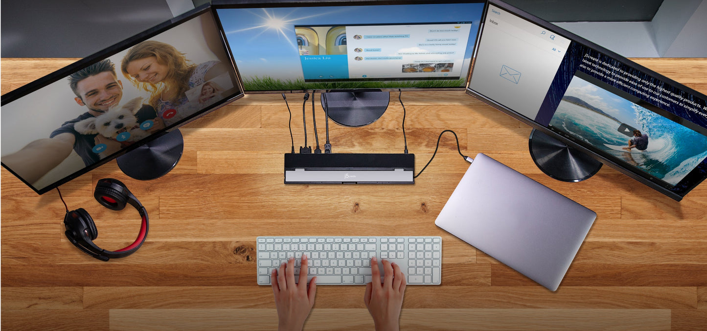J5create USB-C Triple Display Docking Station - JCD543