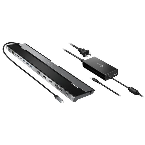 J5create USB-C Triple Display Docking Station with 100W PD Adapter - JCD543P