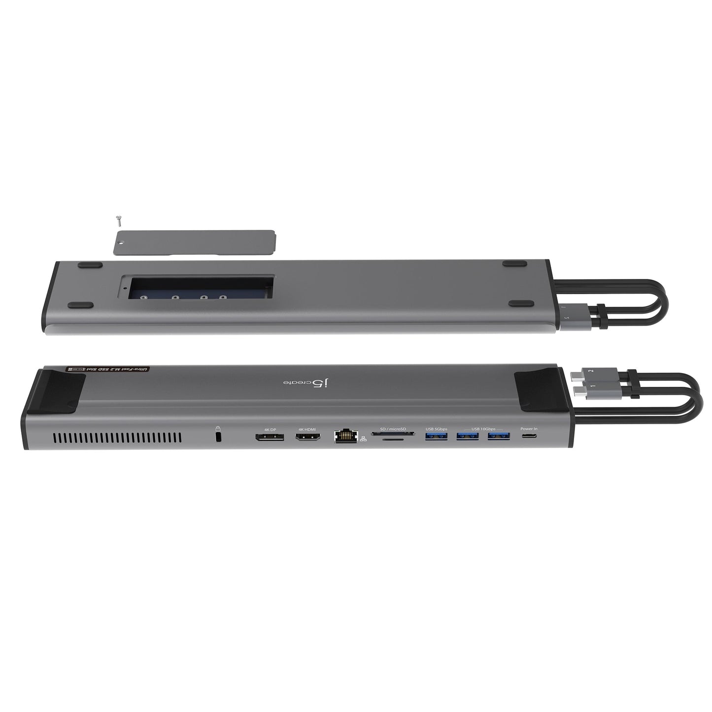 J5create USB-C Dual 4K Display Docking Station with an M.2 SSD Slot - JCD551