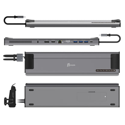 J5create USB-C Dual 4K Display Docking Station with an M.2 SSD Slot - JCD551