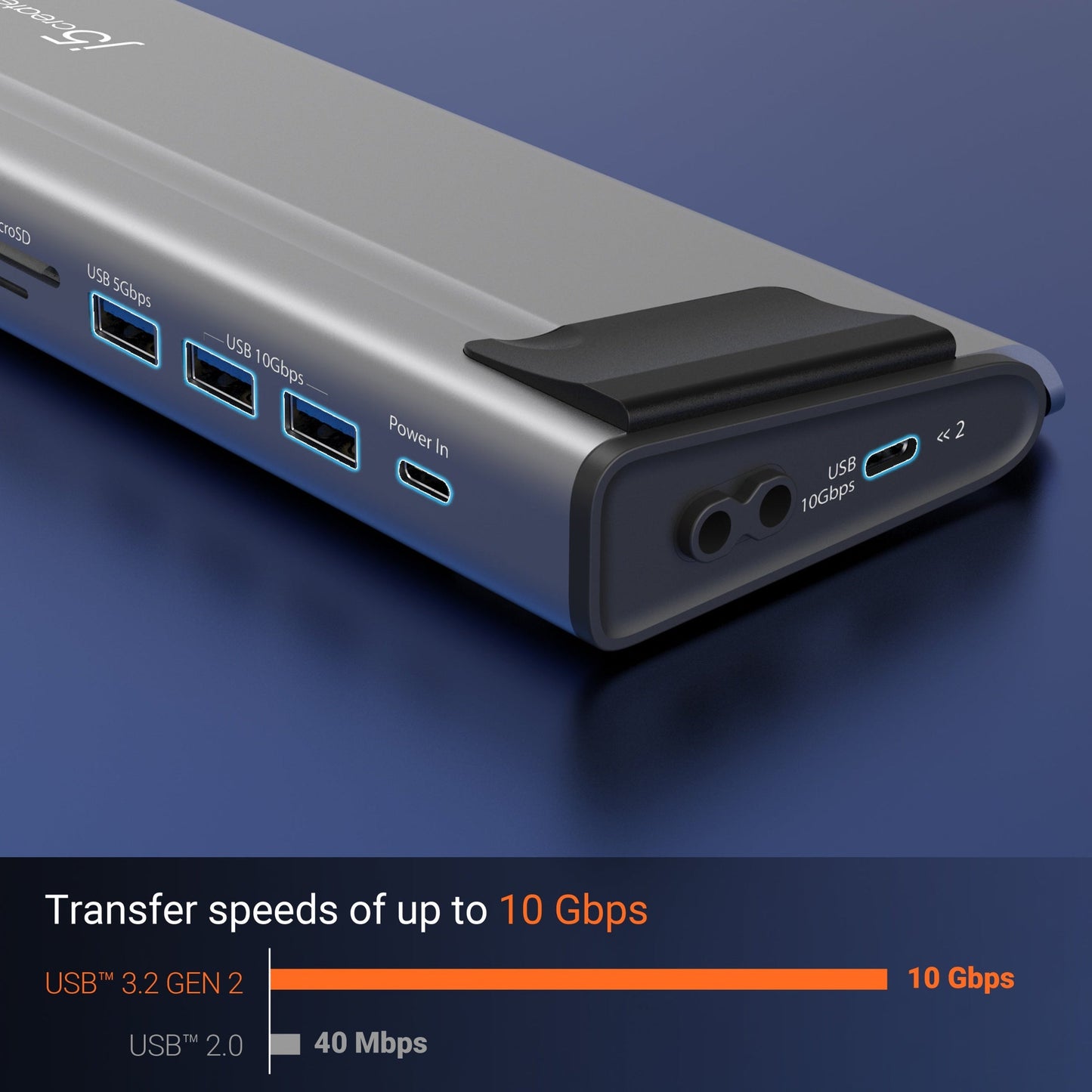 J5create USB-C Dual 4K Display Docking Station with an M.2 SSD Slot - JCD551